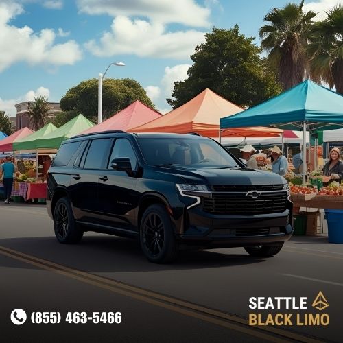 Professional chauffeur-driven luxury sedan for corporate travel in Seattle