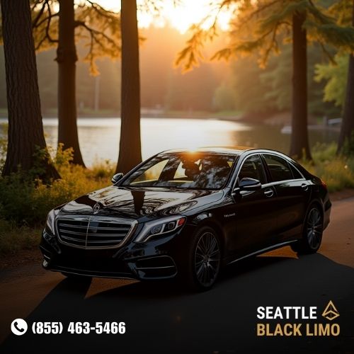 Professional chauffeur-driven luxury sedan for corporate travel in Seattle