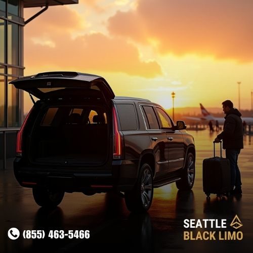 Professional chauffeur-driven luxury sedan for corporate travel in Seattle