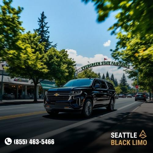 Professional chauffeur-driven luxury sedan for corporate travel in Seattle