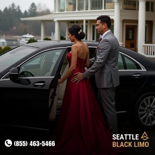 Professional chauffeur-driven luxury sedan for corporate travel in Seattle