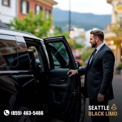 Professional chauffeur-driven luxury sedan for corporate travel in Seattle