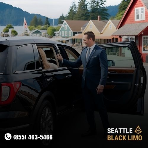 Professional chauffeur-driven luxury sedan for corporate travel in Seattle