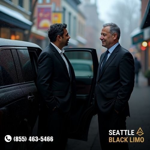 Professional chauffeur-driven luxury sedan for corporate travel in Seattle