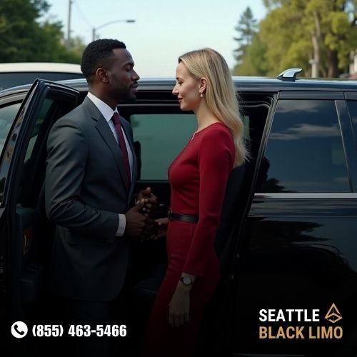 Professional chauffeur-driven luxury sedan for corporate travel in Seattle