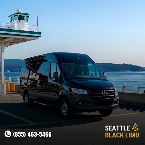 Professional chauffeur-driven luxury sedan for corporate travel in Seattle