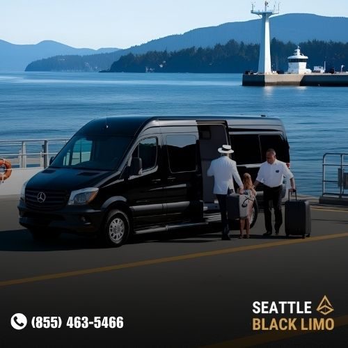 Professional chauffeur-driven luxury sedan for corporate travel in Seattle