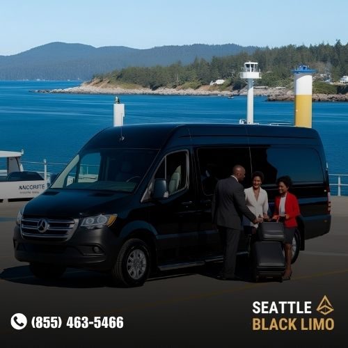 Professional chauffeur-driven luxury sedan for corporate travel in Seattle