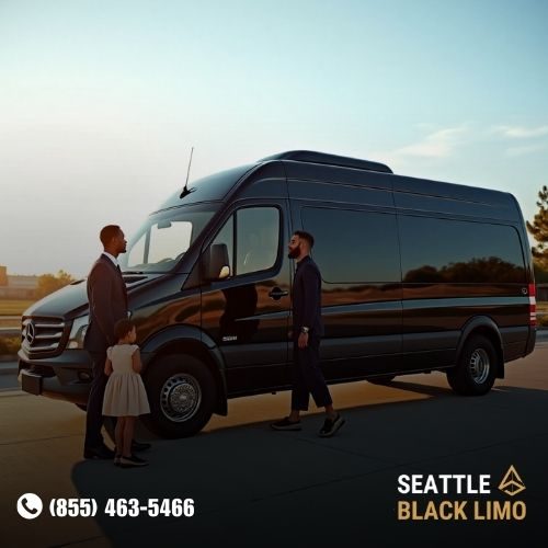 Professional chauffeur-driven luxury sedan for corporate travel in Seattle