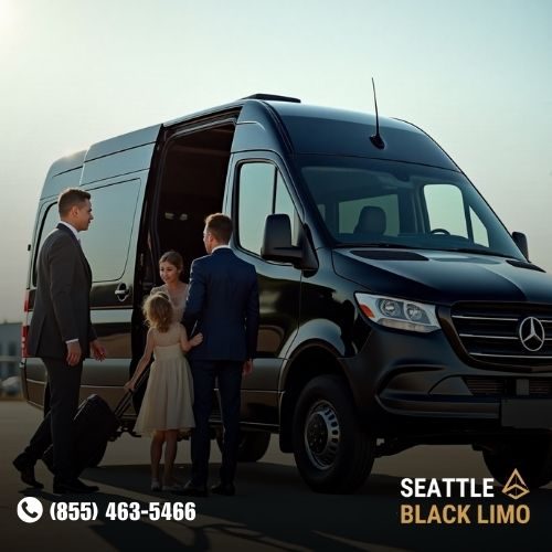 Professional chauffeur-driven luxury sedan for corporate travel in Seattle