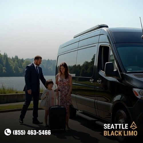 Professional chauffeur-driven luxury sedan for corporate travel in Seattle