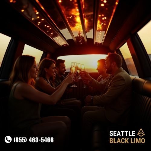 Professional chauffeur-driven luxury sedan for corporate travel in Seattle