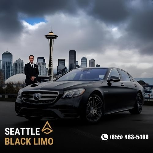 Professional chauffeur-driven luxury sedan for corporate travel in Seattle