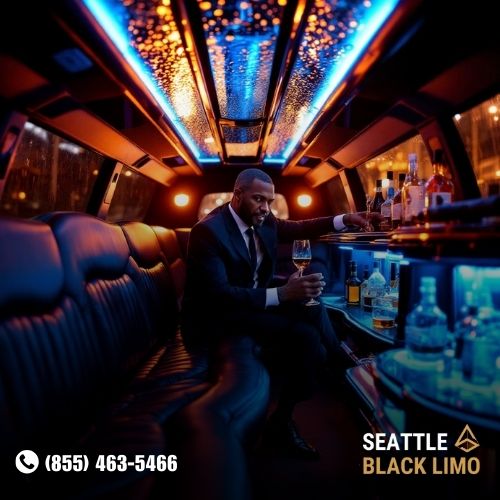 Professional chauffeur-driven luxury sedan for corporate travel in Seattle