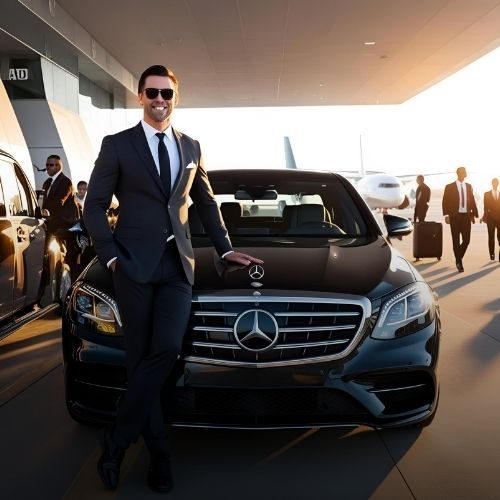 Professional chauffeur-driven luxury sedan for corporate travel in Seattle