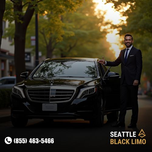 Professional chauffeur-driven luxury sedan for corporate travel in Seattle