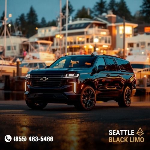 Professional chauffeur-driven luxury sedan for corporate travel in Seattle