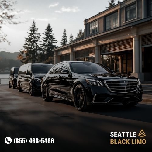 Professional chauffeur-driven luxury sedan for corporate travel in Seattle