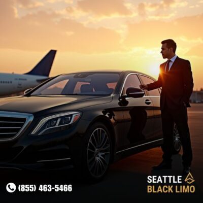 Professional chauffeur-driven luxury sedan for corporate travel in Seattle