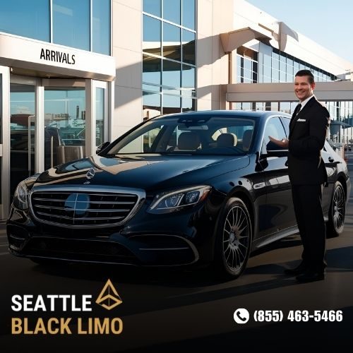 Professional chauffeur-driven luxury sedan for corporate travel in Seattle