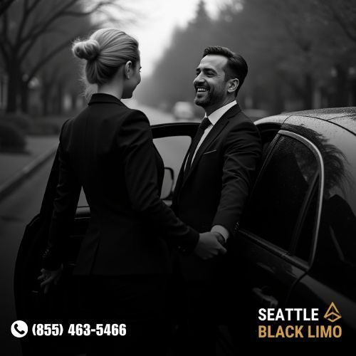 Professional chauffeur-driven luxury sedan for corporate travel in Seattle