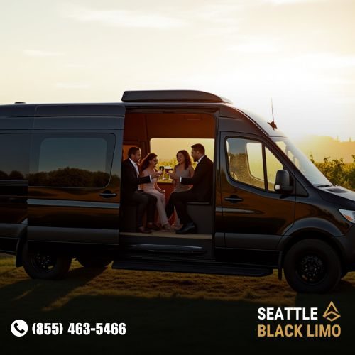 Professional chauffeur-driven luxury sedan for corporate travel in Seattle