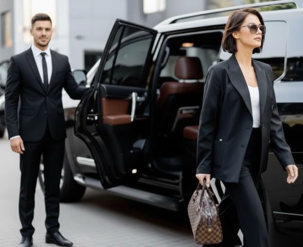 Professional chauffeur-driven luxury sedan for corporate travel in Seattle