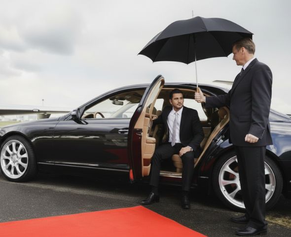 Professional chauffeur-driven luxury sedan for corporate travel in Seattle