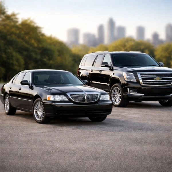 Professional chauffeur-driven luxury sedan for corporate travel in Seattle